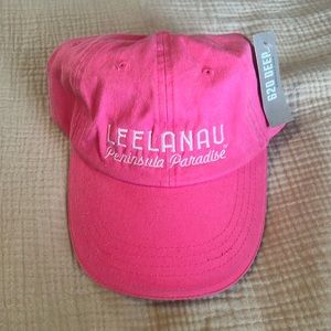 Michigan Up North Leelanau Baseball Hat NWT pink